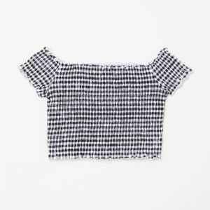 H&M Divided Smocked Off-the-shoulder Top